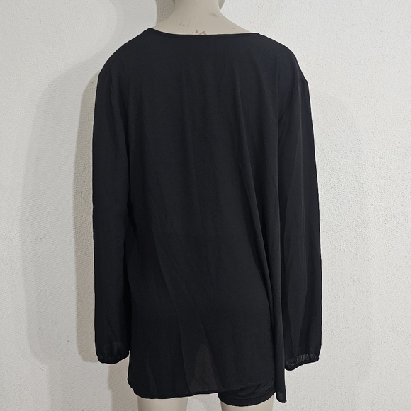 Karen Kane Black and White Lace Tunic Sz L - Picture 2 of 8